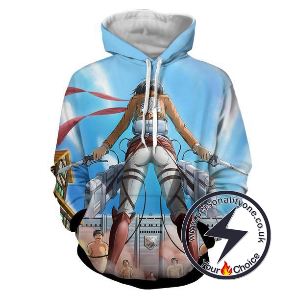 Attack On Titan - Mikasa Ackerman 3D - Attack On Titan Hoodies